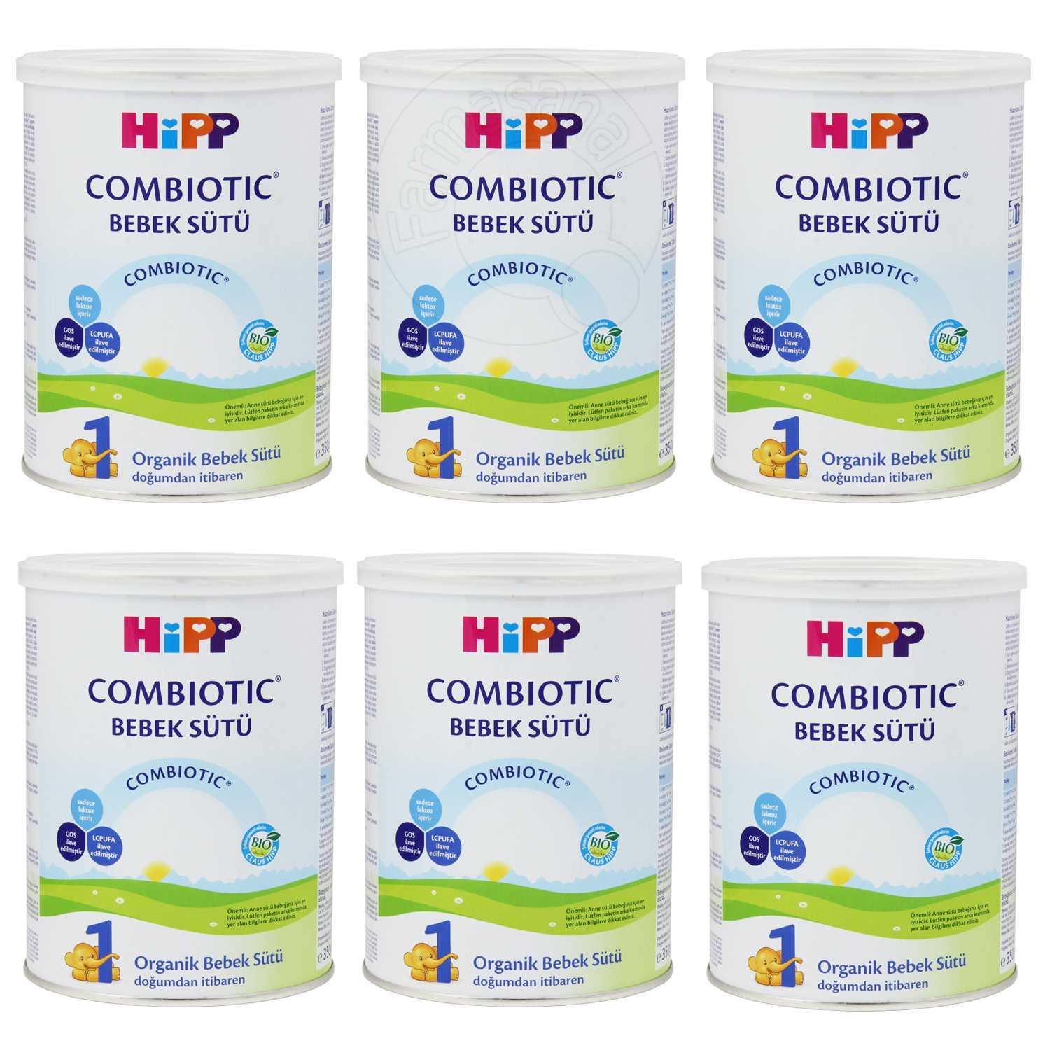 HiPP 1 Organik Combiotic Bebek Sütü 350 gr 6 Adet Farmasanal