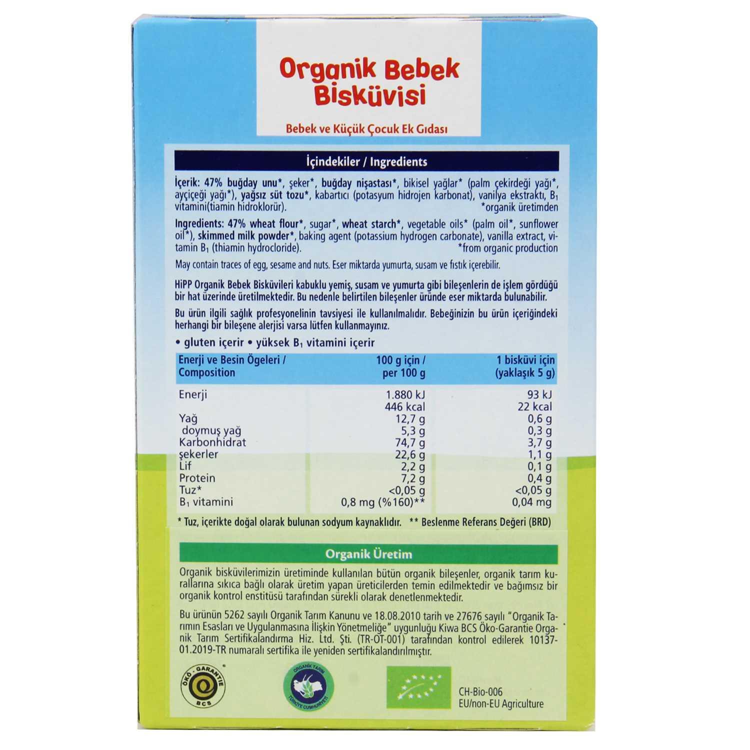 Hipp Organik Bebek Bisküvisi 150 gr Farmasanal