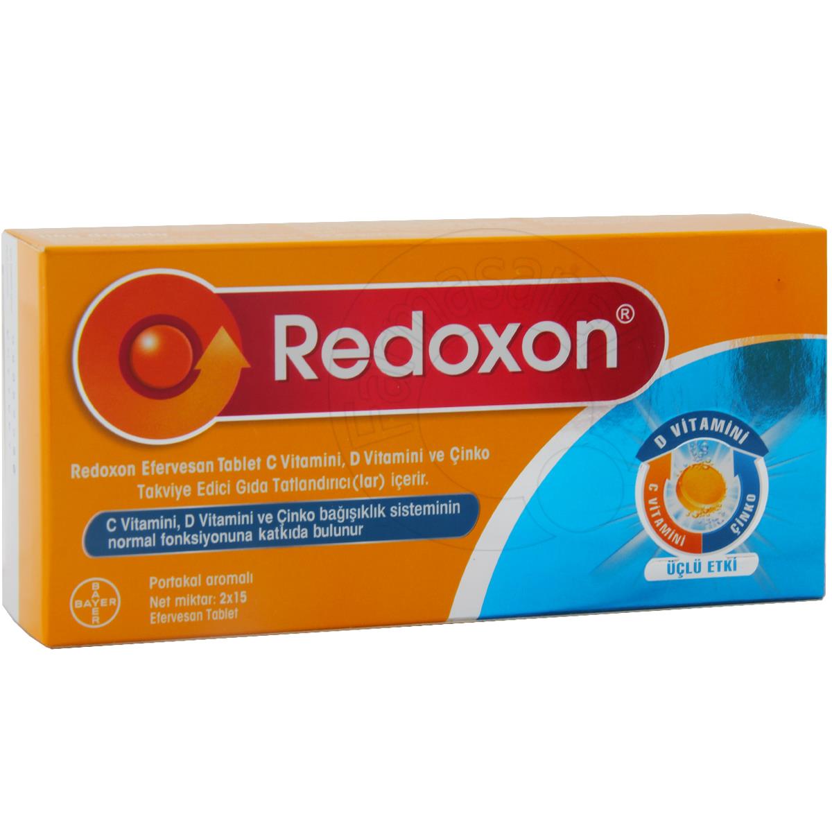 Redoxon Üçlü Etki C Vitamini D Vitamini Çinko Efervesan 2x15 Tablet