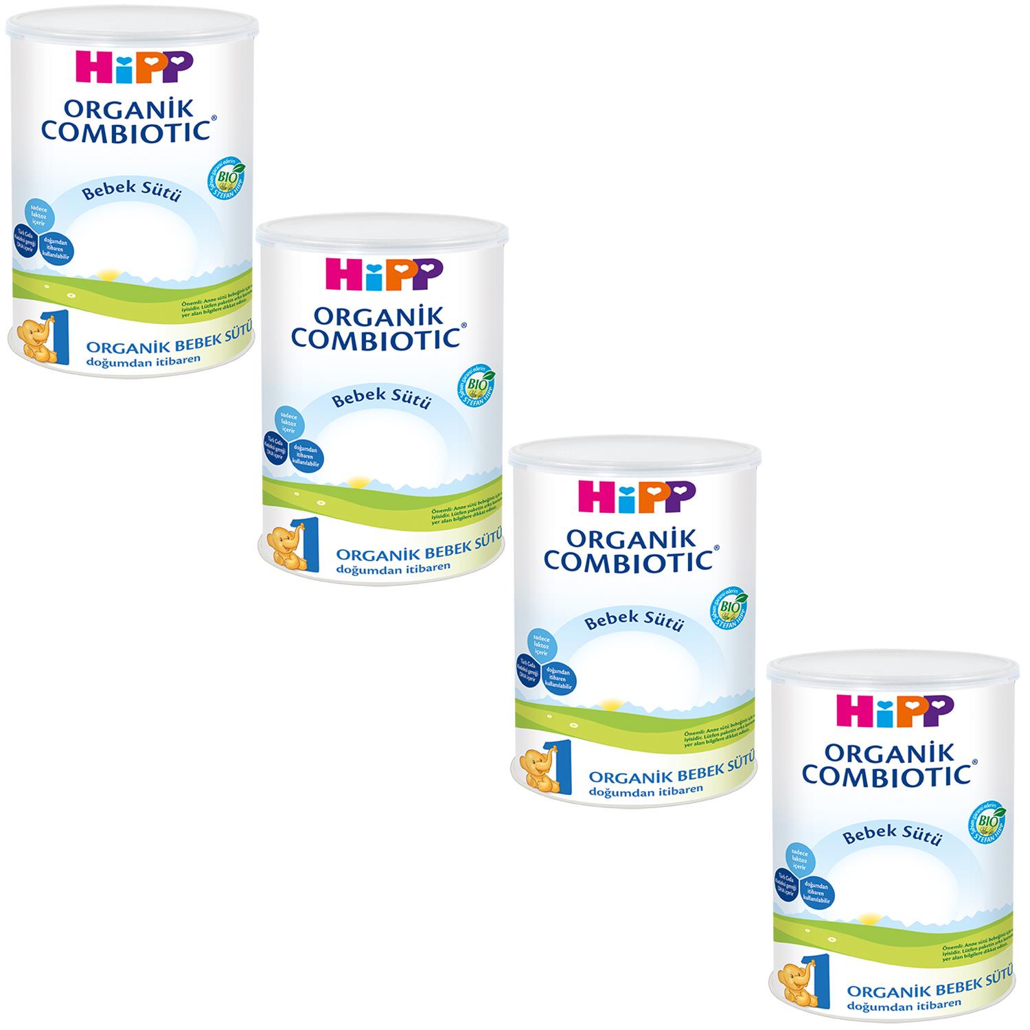 HiPP 1 Organik Combiotic Bebek Sütü 350 gr 4 ADET Farmasanal