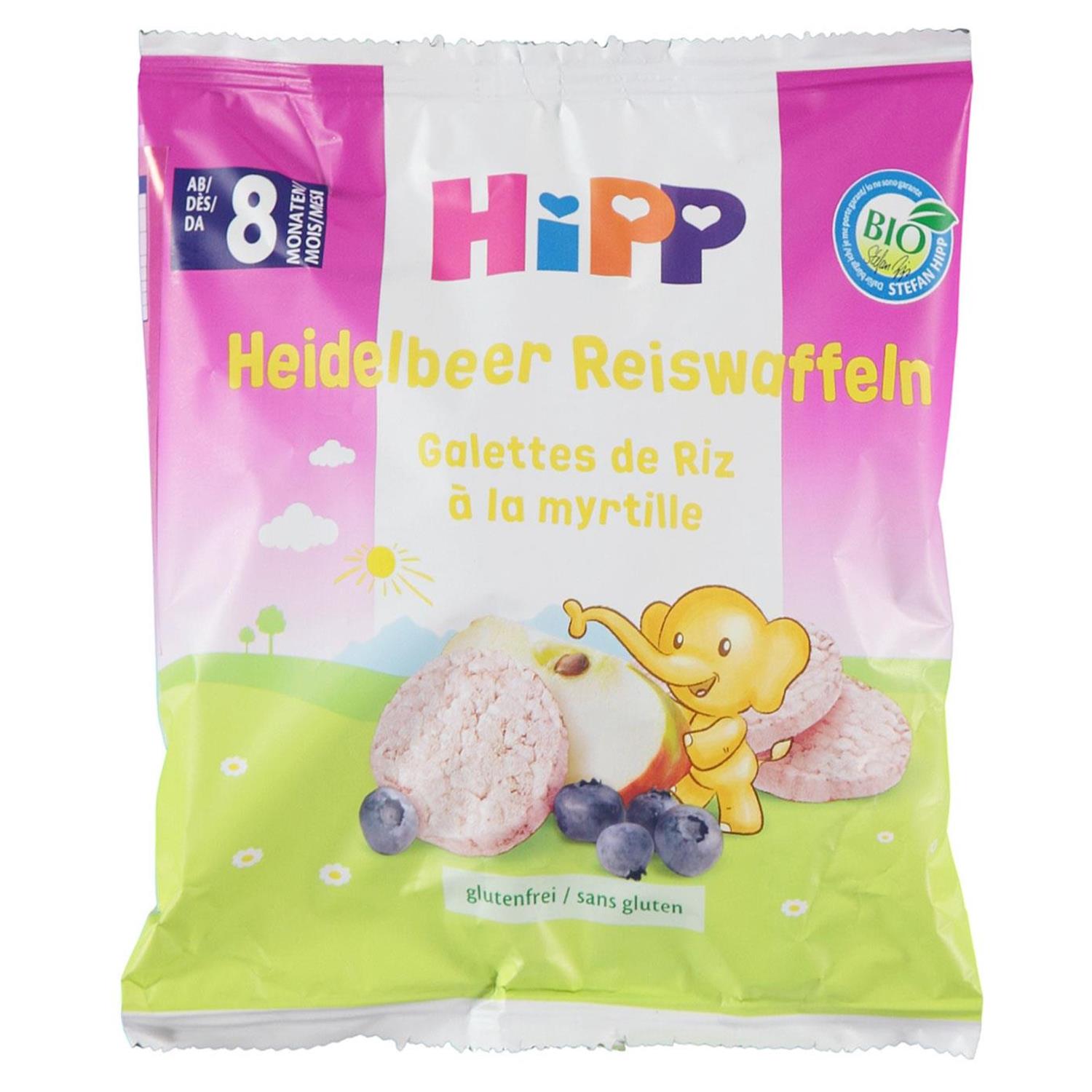 Hipp Organik Pirinçli Yaban Mersinli 8+ Ay Bebek Gofreti 30 gr Farmasanal